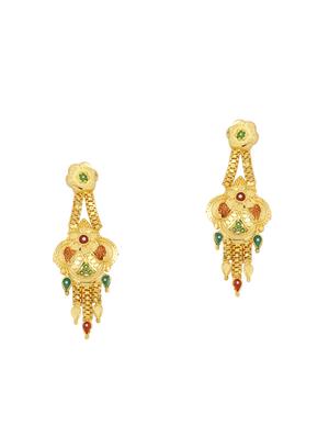 gold brass necklaces and earring - 16967288 - Standard Image - 3