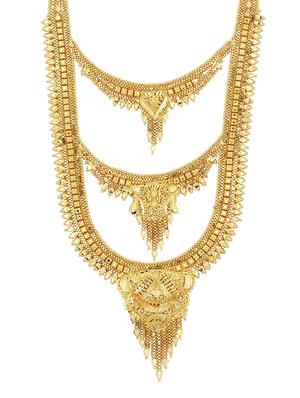 gold brass necklaces and earring - 16967289 - Standard Image - 2