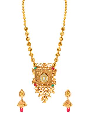 gold brass pendants and earring - 16967292 - Standard Image - 3
