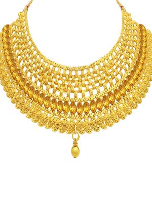 gold brass necklaces and earring - 16967296 - Standard Image - 2