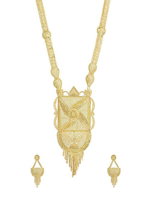 gold brass pendants and earring - 16967297 - Standard Image - 1