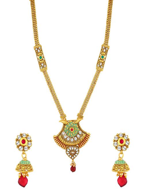 red brass pendants and earring - 16967313 - Standard Image - 1