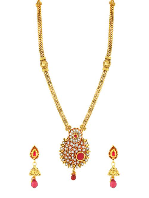 red brass pendants and earring - 16967316 - Standard Image - 1