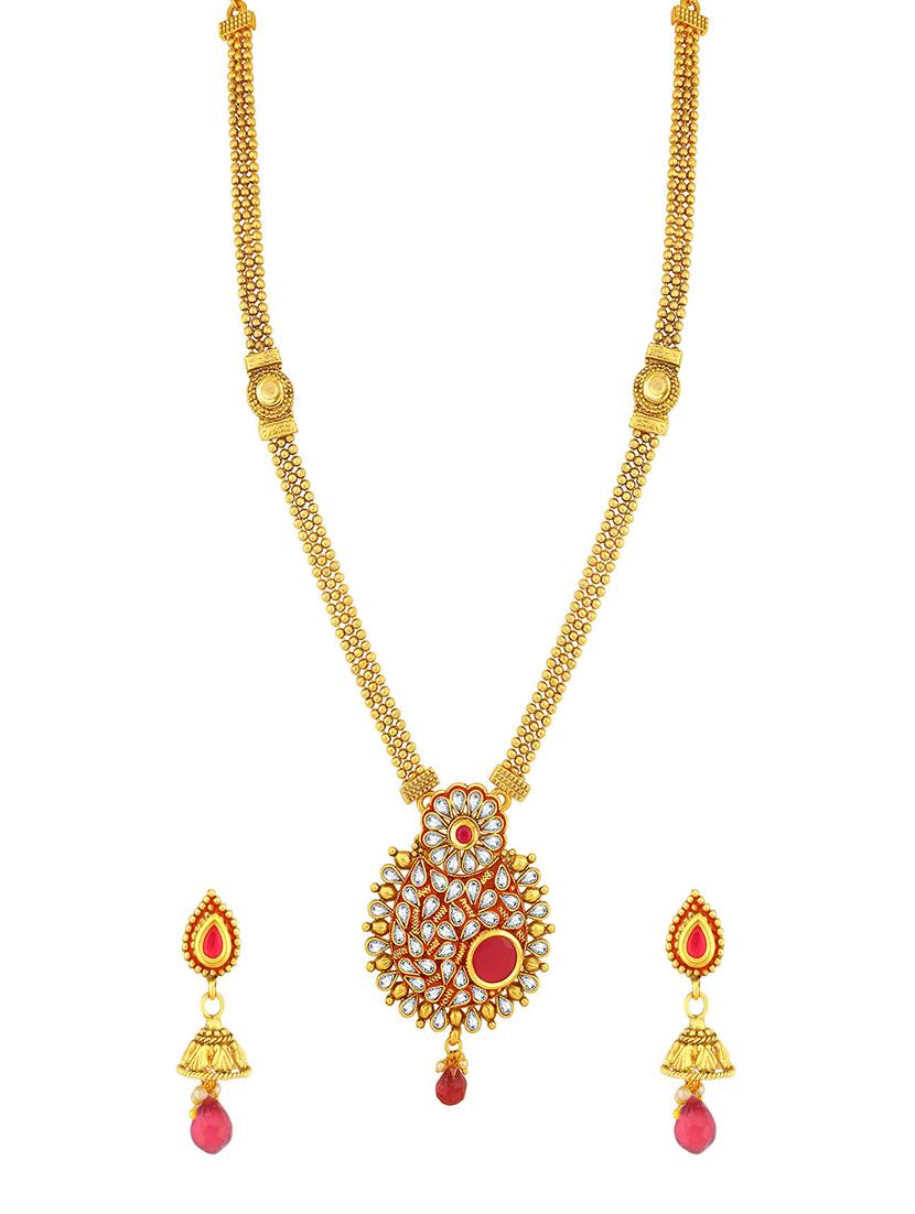 red brass pendants and earring - 16967316 - Zoom Image - 1