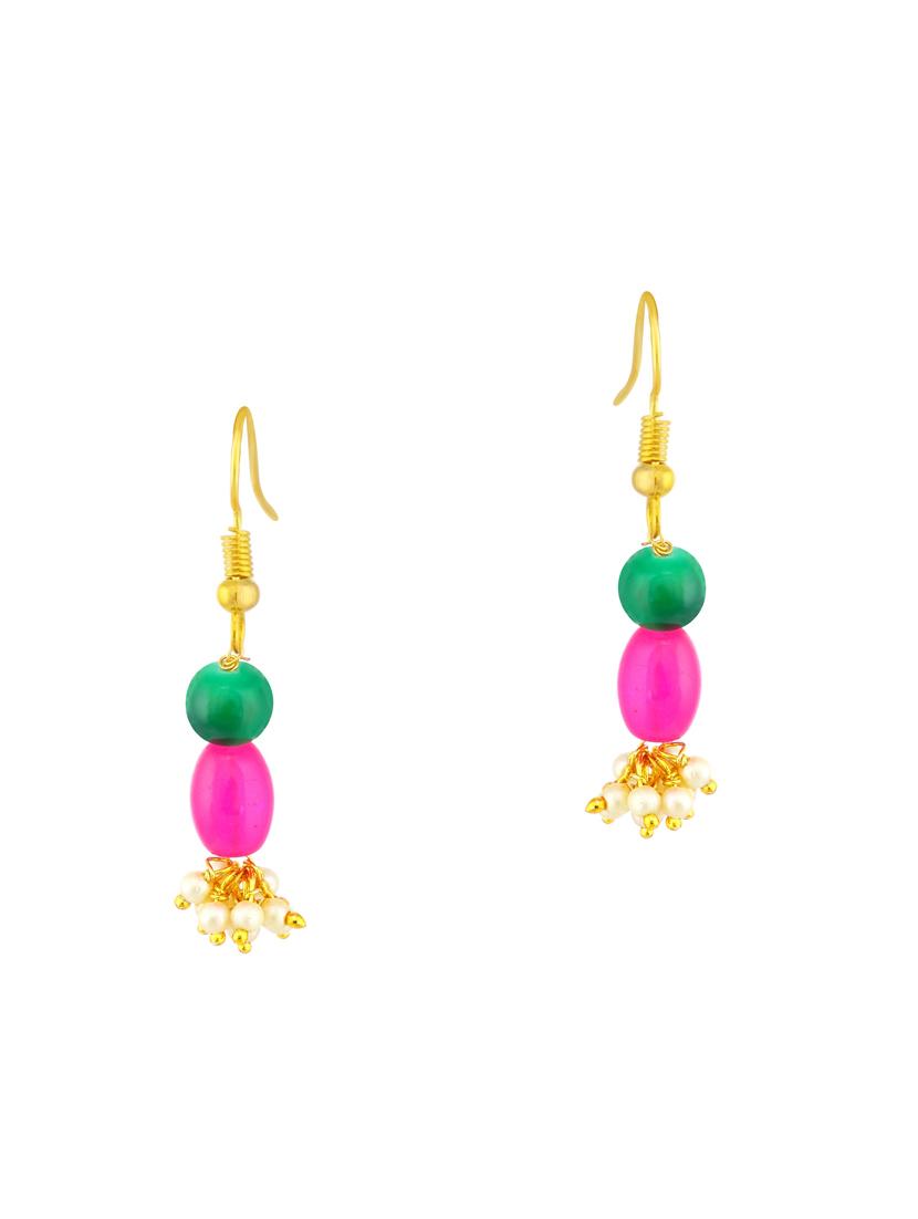 pink brass necklaces and earring - 16967328 - Zoom Image - 2