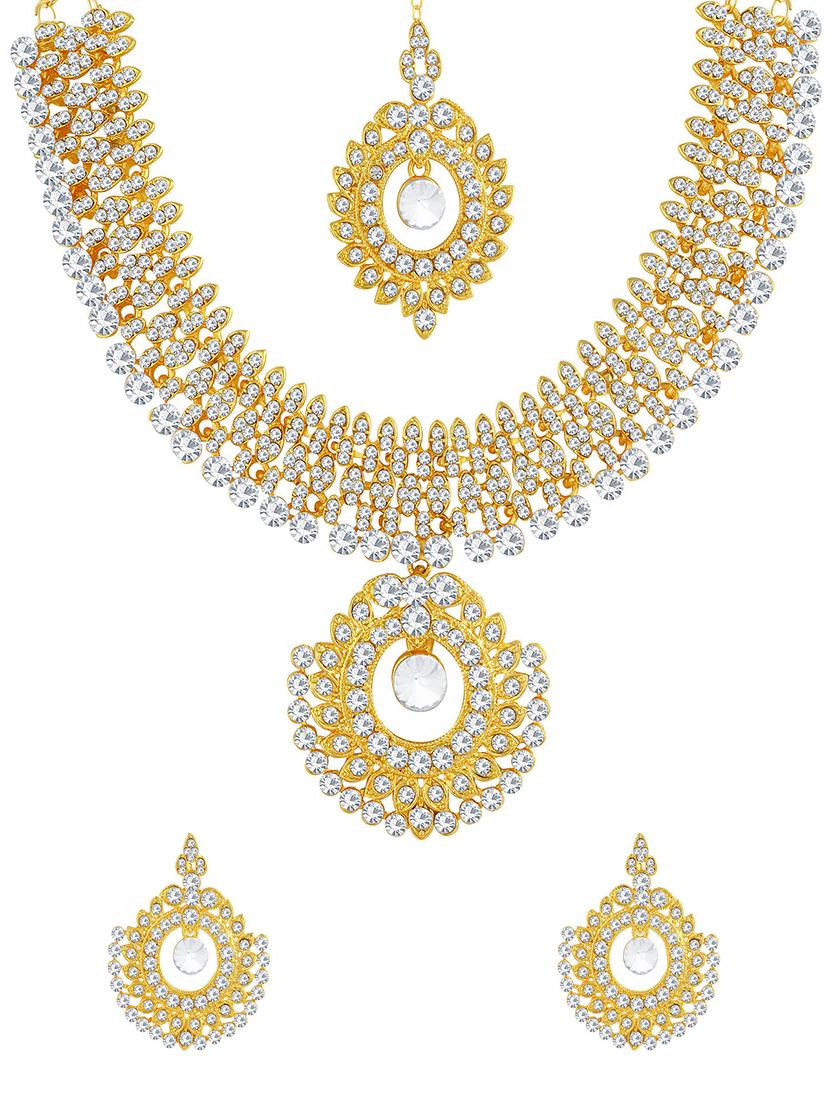 gold brass necklaces and earring - 16967335 - Zoom Image - 1