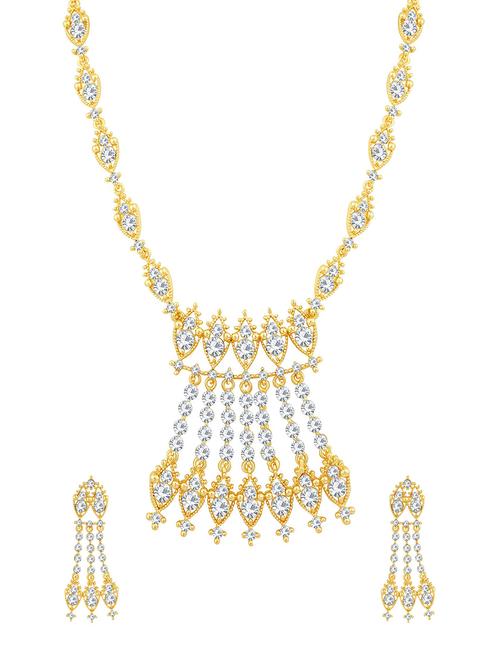 gold brass necklaces and earring - 16967344 - Standard Image - 1