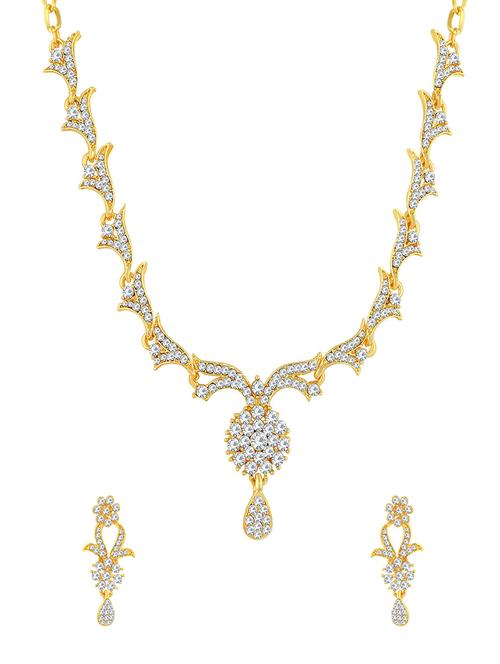 gold brass necklaces and earring - 16967346 - Standard Image - 1