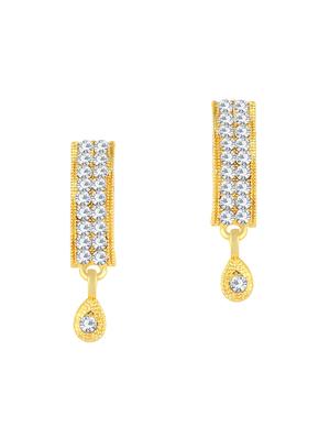 gold brass set & drop earrings - 16967382 - Standard Image - 2