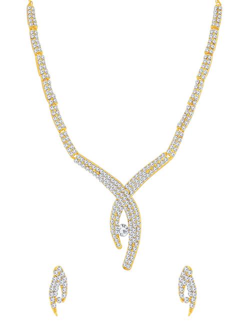 gold brass set & drop earrings - 16967392 - Standard Image - 1