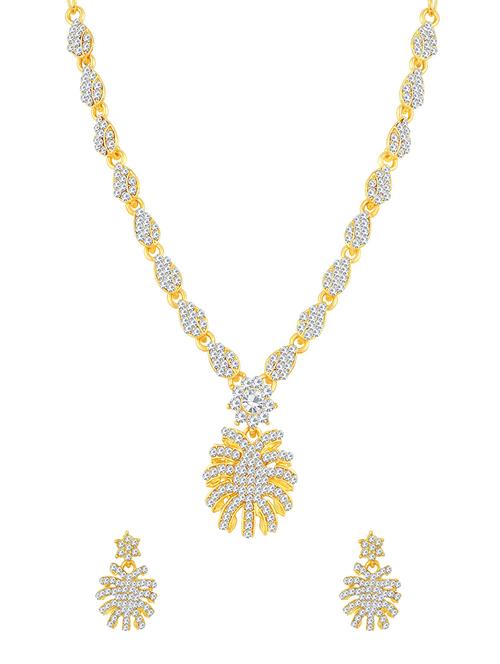 gold brass set & drop earrings - 16967400 - Standard Image - 1