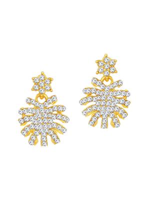 gold brass set & drop earrings - 16967400 - Standard Image - 2