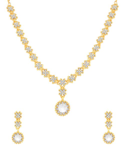 gold brass set & drop earrings - 16967410 - Standard Image - 1