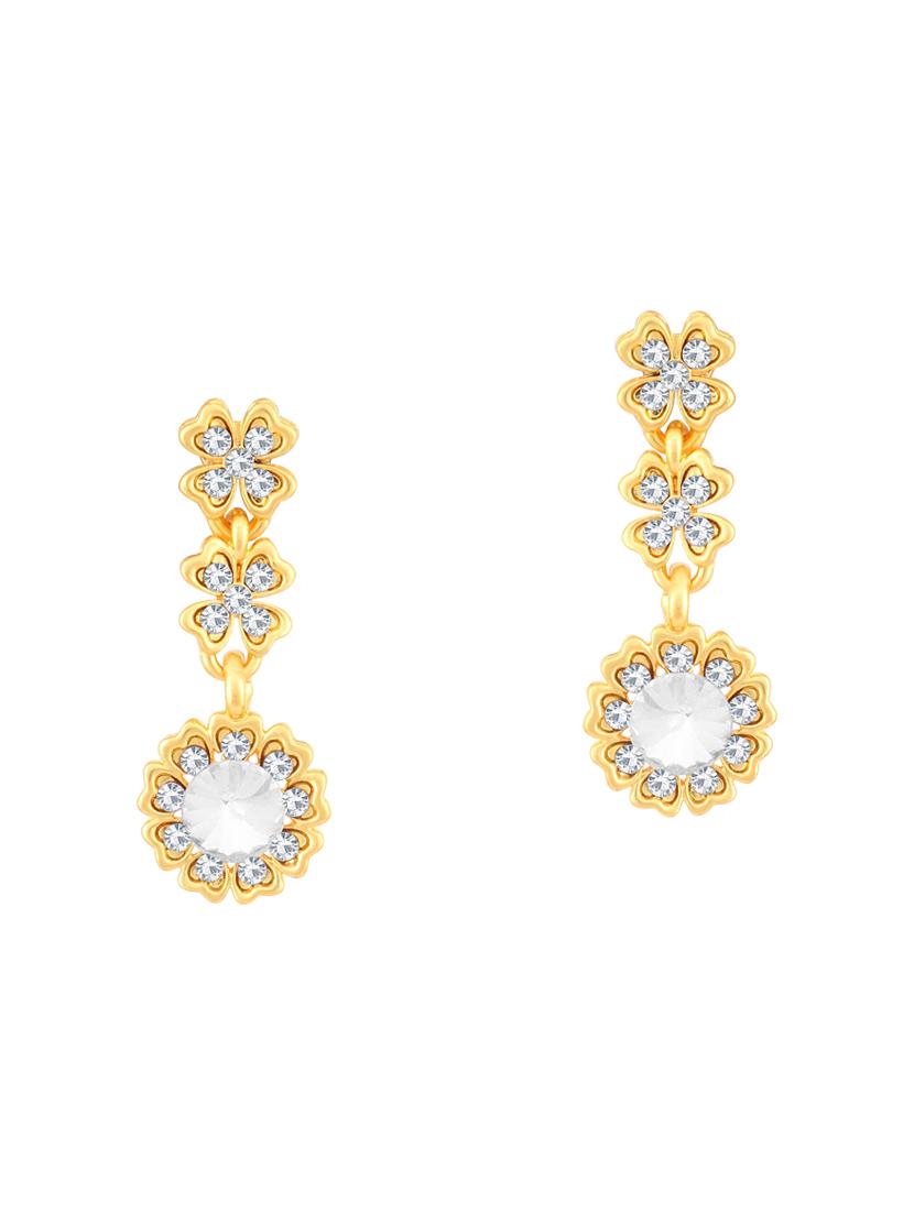 gold brass set & drop earrings - 16967410 - Zoom Image - 2