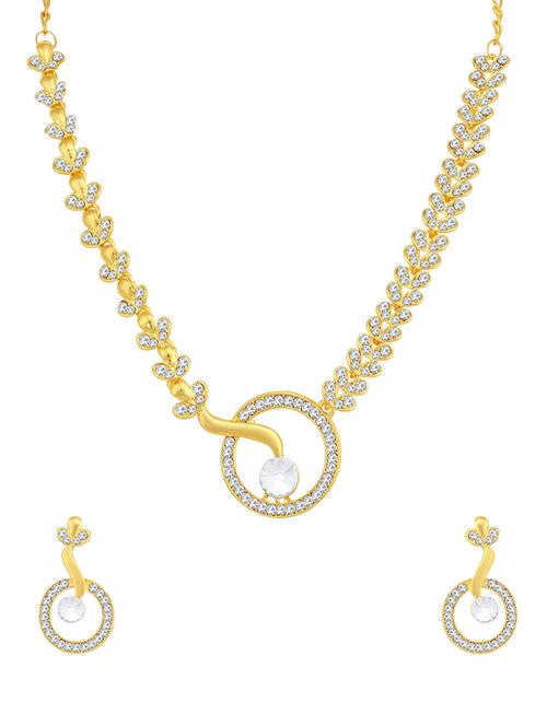 gold brass set & drop earrings - 16967415 - Standard Image - 1