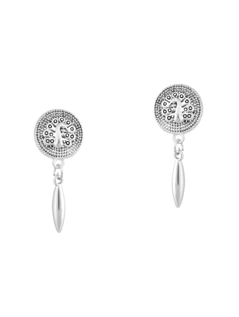 silver brass set & drop earrings - 16967419 - Zoom Image - 2