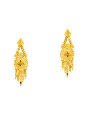 gold brass set & drop earrings - 16967423 - Standard Image - 3