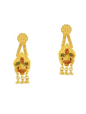 multi colored brass set & drop earrings - 16967427 - Standard Image - 3