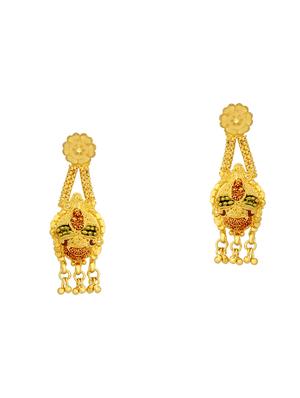 gold brass set & drop earrings - 16967429 - Standard Image - 3