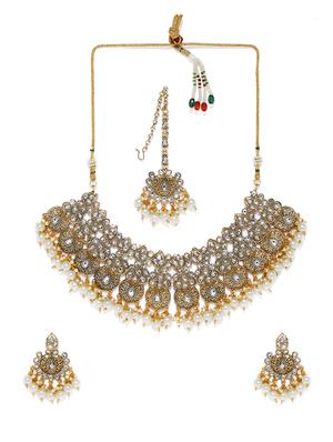 gold brass choker necklaces - 16967469 - Standard Image - 2