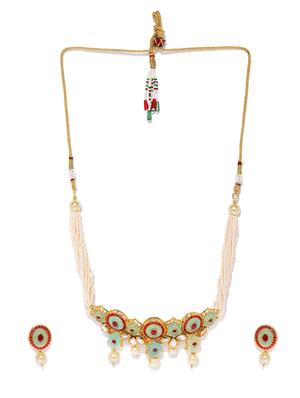 gold brass set & drop earrings - 16967470 - Standard Image - 2