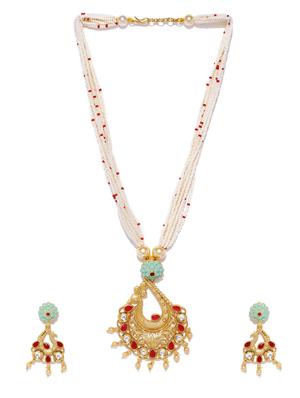 gold brass pendants and earring - 16967473 - Standard Image - 2