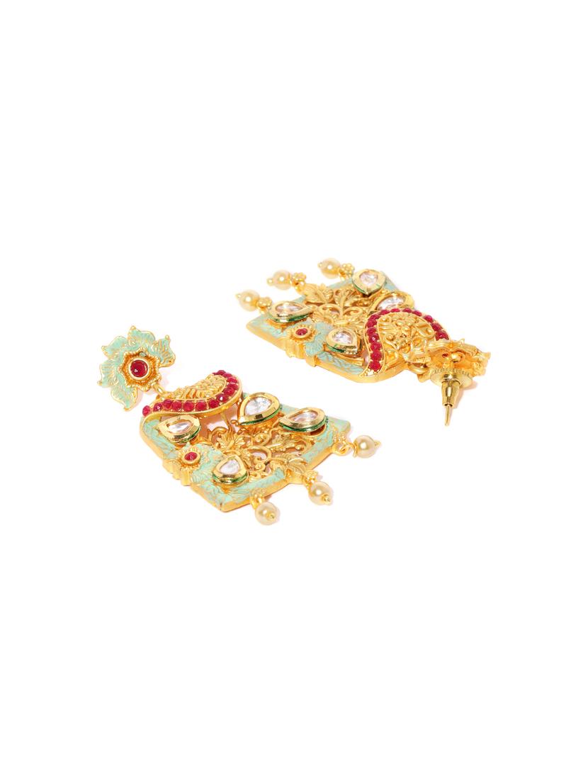 gold brass pendants and earring - 16967474 - Zoom Image - 3