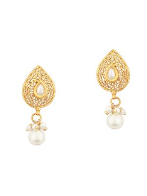 gold brass set & drop earrings - 16967486 - Standard Image - 3