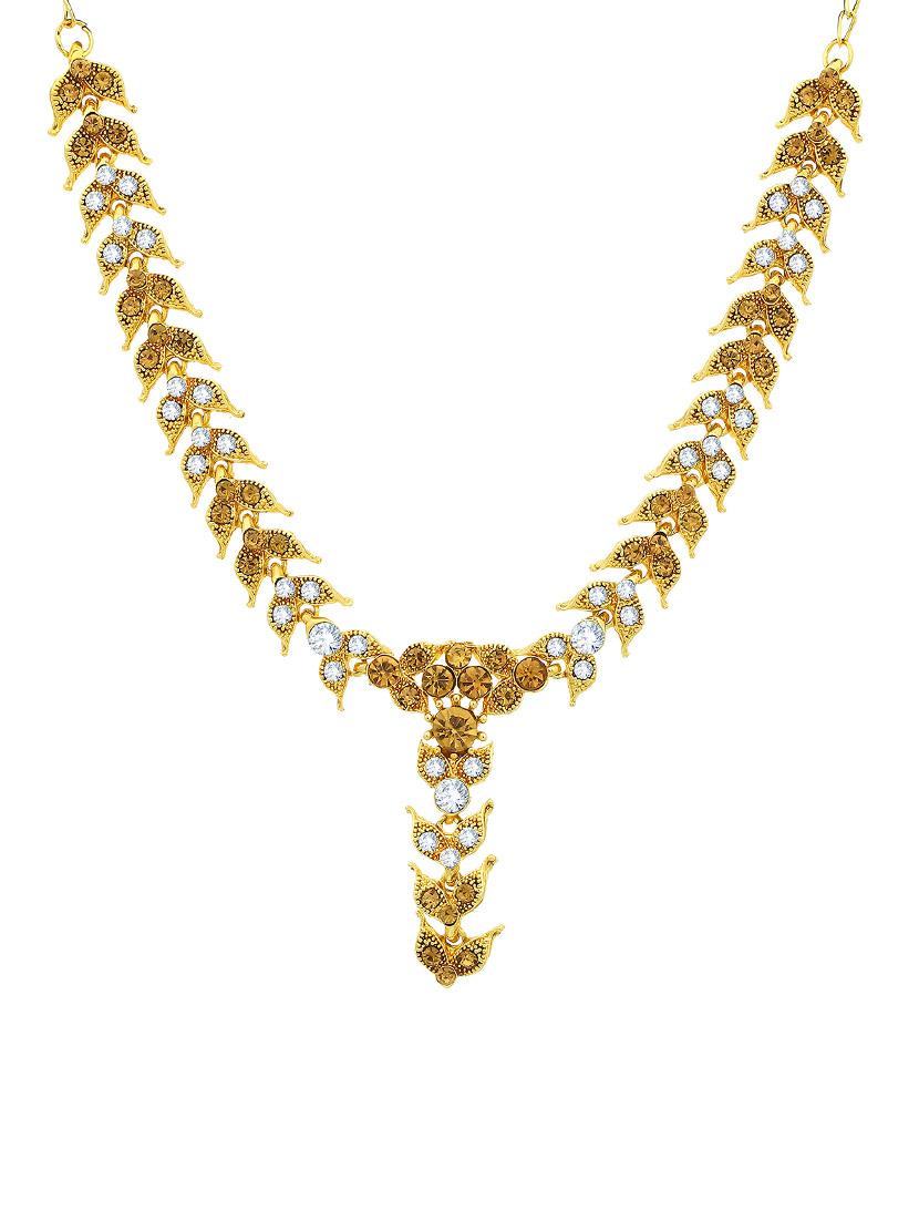 gold brass necklaces and earring - 16967517 - Zoom Image - 2