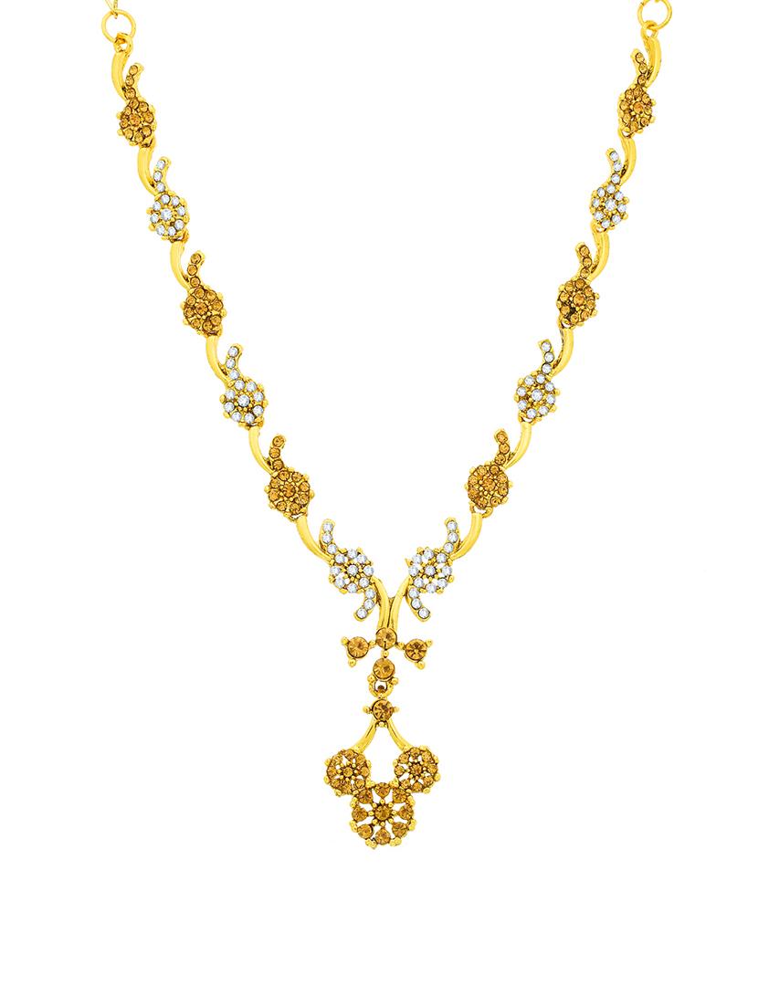 gold brass necklaces and earring - 16967520 - Zoom Image - 2