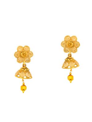 gold brass set & drop earrings - 16967540 - Standard Image - 3