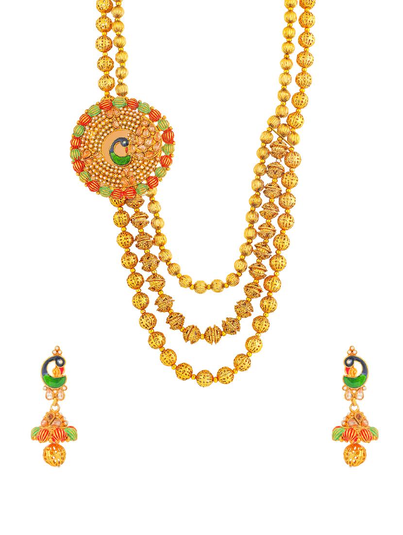 gold brass necklaces and earrings - 16967556 - Zoom Image - 1