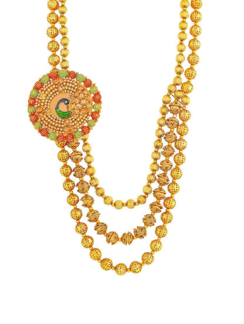 gold brass necklaces and earrings - 16967556 - Zoom Image - 2