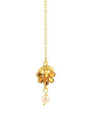 gold brass necklaces and earring - 16967571 - Standard Image - 3
