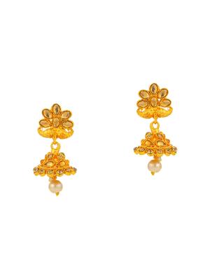 gold brass set & drop earrings - 16967572 - Standard Image - 2