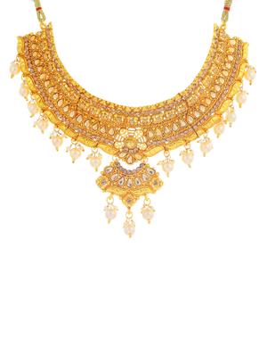 gold brass necklaces and earring - 16967573 - Standard Image - 2