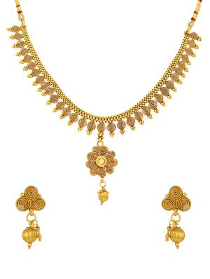gold brass set & drop earrings - 16967578 - Standard Image - 2