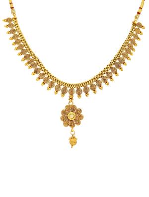gold brass set & drop earrings - 16967578 - Standard Image - 3