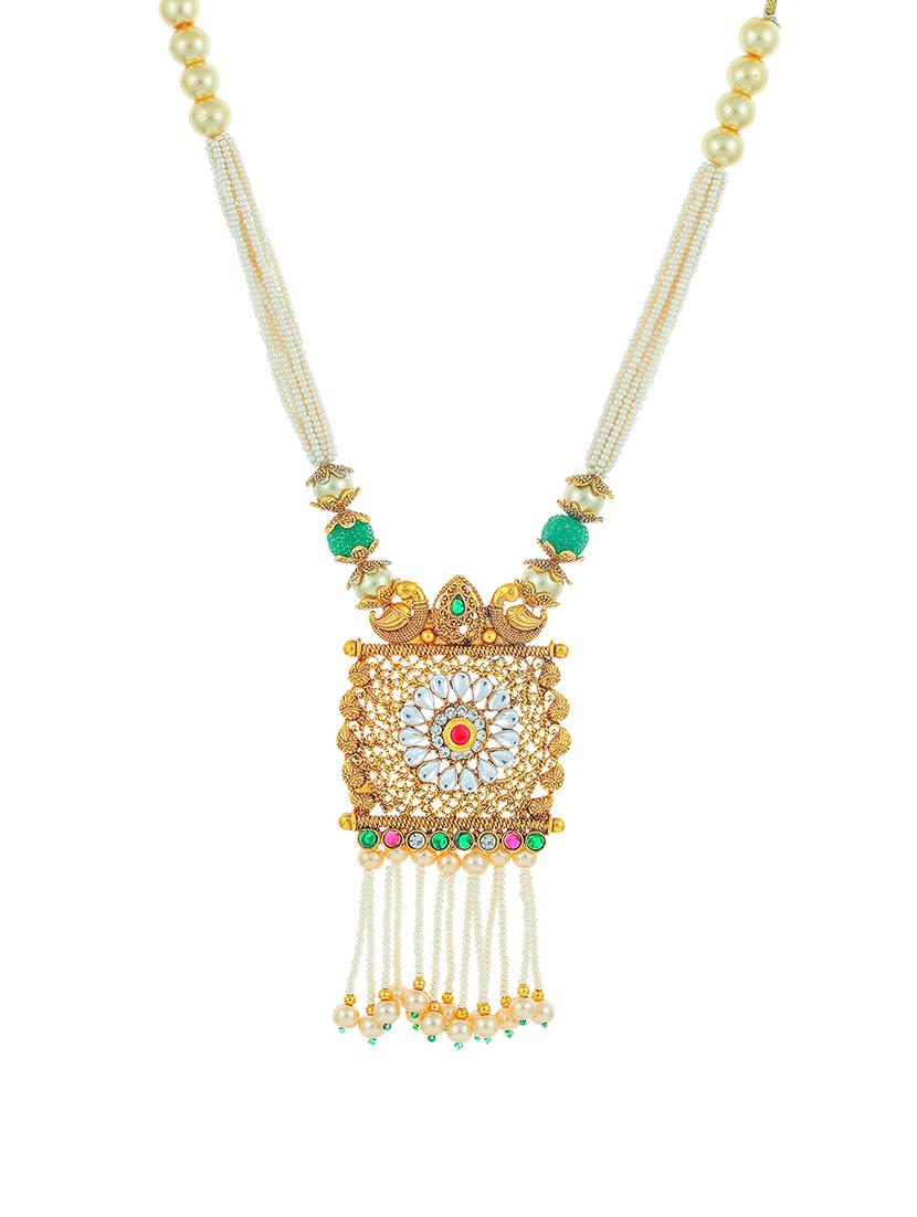 gold brass pendants and earring - 16967581 - Zoom Image - 2