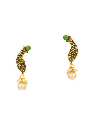 green brass pendants and earring - 16967589 - Standard Image - 3