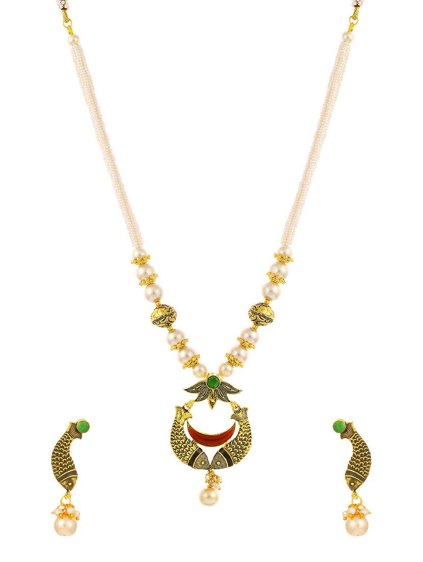 green brass pendants and earring - 16967589 - Zoom Image - 1