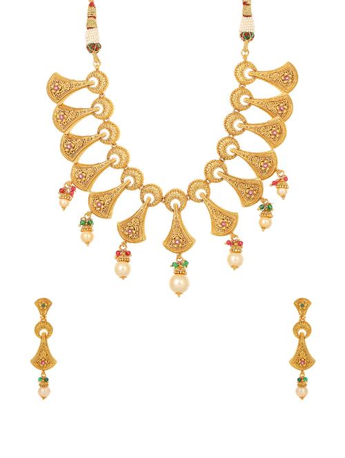 red brass set & drop earrings - 16967592 - Standard Image - 1