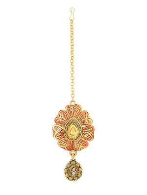 gold brass set & drop earrings - 16967600 - Standard Image - 5