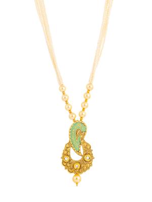 green brass necklaces and earring - 16967601 - Standard Image - 2