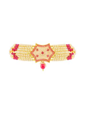 pink brass set & drop earrings - 16967605 - Standard Image - 2