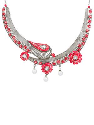 pink brass set & drop earrings - 16967606 - Standard Image - 2