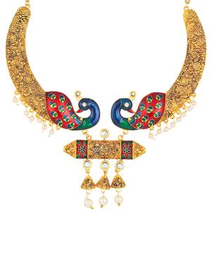 multi colored brass set & drop earrings - 16967607 - Standard Image - 2