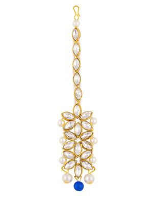 blue gold brass set & drop earrings - 16967612 - Standard Image - 4