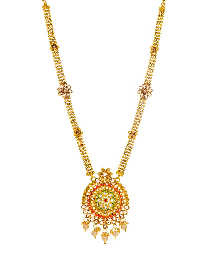 gold brass pendants and earring - 16967616 - Zoom Image - 2