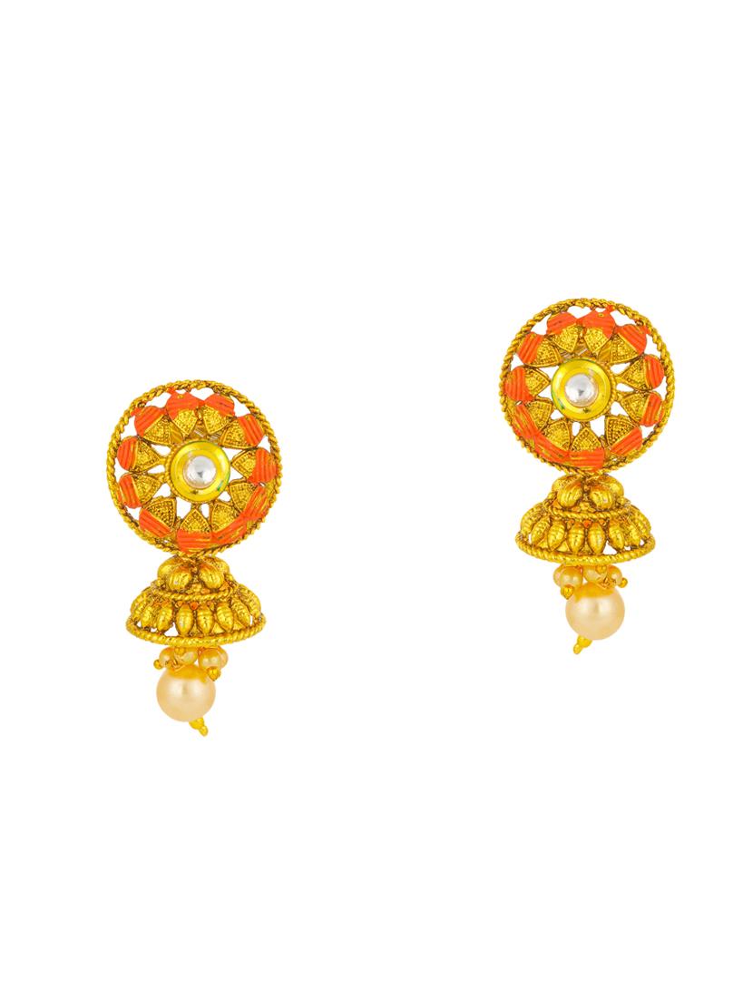 gold brass pendants and earring - 16967616 - Zoom Image - 3